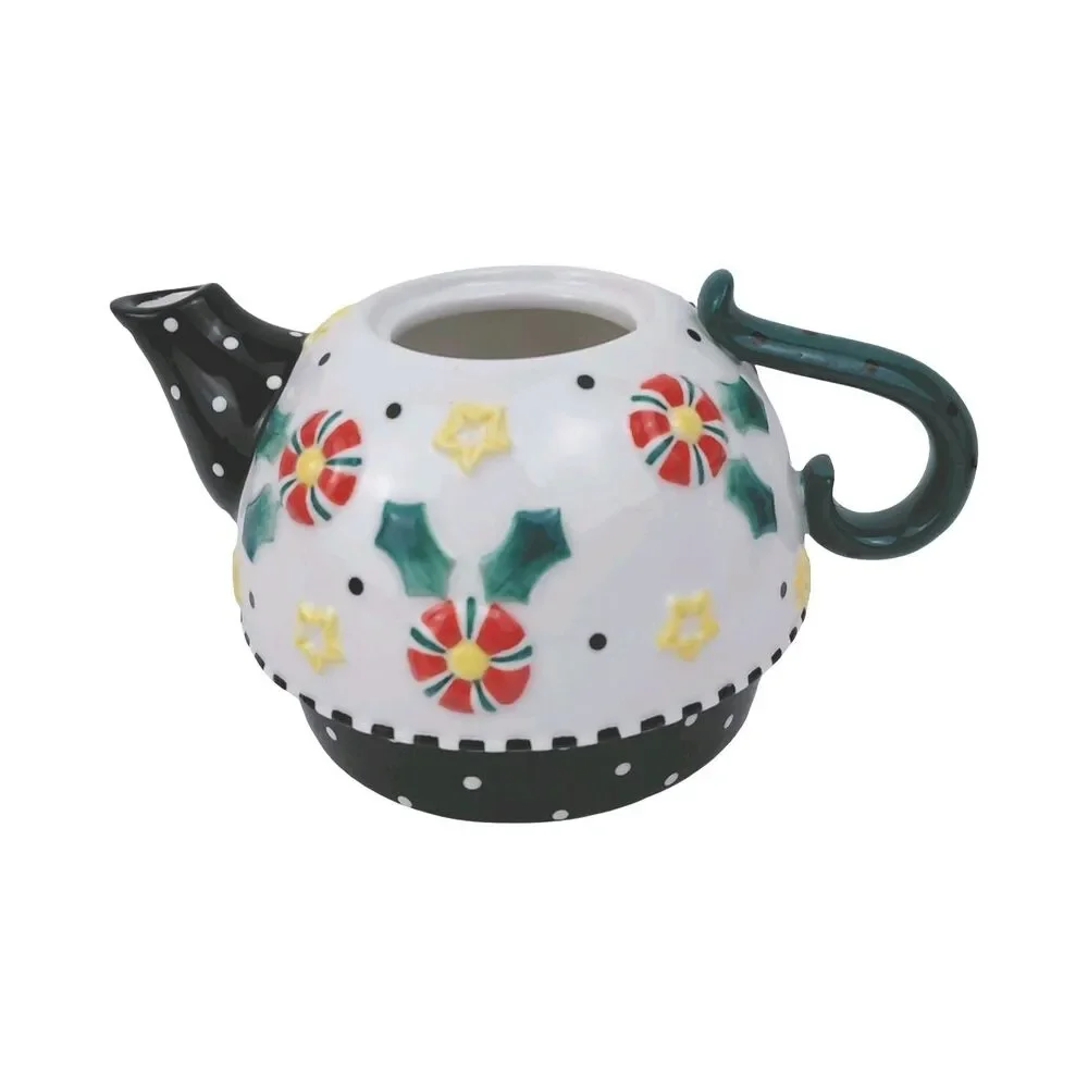Mary Engelbreit Scottie Dog Teapot Stackable Mug 2001 Scottish Terrier Holiday